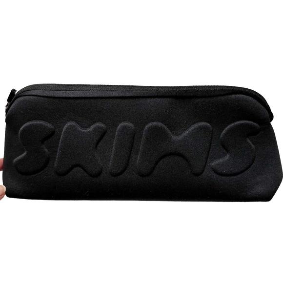 NWT Skims Neoprene Embossed Pouch Clutch in Black - Picture 2 of 9